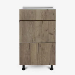Online Szafka stojąca z szufladami BASIC PLUS BP/D45S3 dark rockfort hickory