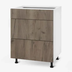 Online Szafka stojąca z szufladami BASIC PLUS BP/D60SR3 dark rockfort hickory