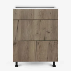 Online Szafka stojąca z szufladami BASIC PLUS BP/D60SR3 dark rockfort hickory