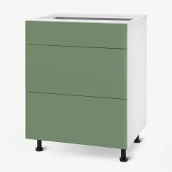 inny Szafki Kuchenne^Szafka stojąca z szufladami BASIC PLUS BP/D60SR3 smoke green