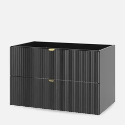 Outlet inny Szafka umywalkowa czarny mat BELT 80 cm