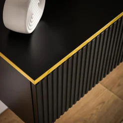 Exline Szafki Rtv|Szafki^Szafka wisząca czarna GOLD 80 cm