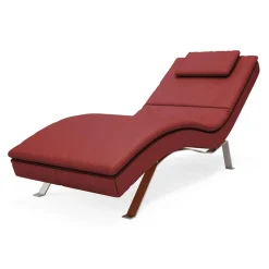Trend Line Szezlongi^Szezlong skórzany czerwony RELAX 90