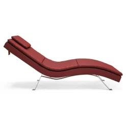 Trend Line Szezlongi^Szezlong skórzany czerwony RELAX 90