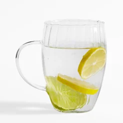 inny Szklanki I Kubki^Szklanka ryflowana z uchem 500 ml