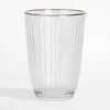 Clearance inny Szklanka ryflowana ze złotym brzegiem 395 ml