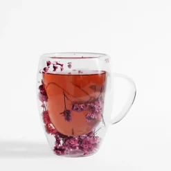 Online inny Szklanka z podwójną ścianką RÓŻOWE KWIATY 350 ml