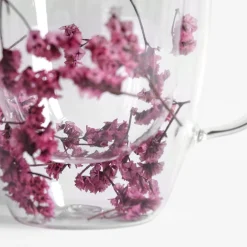 Online inny Szklanka z podwójną ścianką RÓŻOWE KWIATY 350 ml