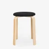 Taborety^Taboret tapicerowany CETON czarny