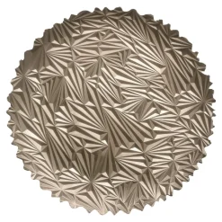 Talerz dekoracyjny metaliczny jasnobrązowy 33 cm