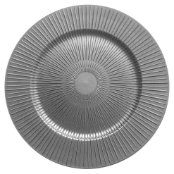 Best Talerz dekoracyjny metaliczny szary 33 cm