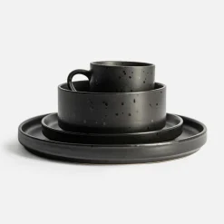 inny Talerz deserowy czarny CARBONO 20 cm