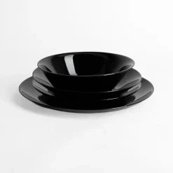 inny Talerze^Talerz deserowy czarny NOIR 21,6 cm