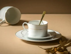 Talerze^Talerz deserowy porcelanowy ORO 20 cm
