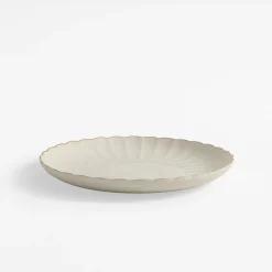 inny Talerz deserowy porcelanowy ZŁOTY RANT 20,3 cm
