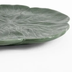 inny Talerze^Talerz deserowy zielony KAPUSTA 21 cm