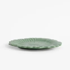 Sale inny Talerz deserowy zielony kwiatek 21 cm