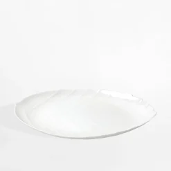 inny Miski, Patery I Półmiski^Talerz do serowania biały 14 cm LIŚĆ