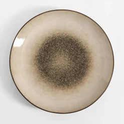 inny Talerze^Talerz obiadowy brązowo-beżowy ZORA 26,6 cm
