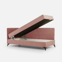 Esteti Tapczan narożny pudrowy róż IBIS 90x200 cm
