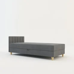 Outlet Tapczan szary z pojemnikiem JAŚ 90x200