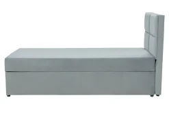 Clearance Tapczan z pojemnikiem i geometrycznym wezgłowiem NELA 100x200 cm