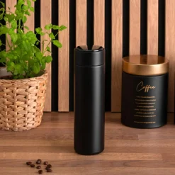 inny Termosy I Kubki Termiczne^Termos z wyświetlaczem LED czarny 500 ml