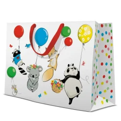 Paw Pakowanie Prezentów^Torba prezentowa ANIMALS PARTY HORIZONTAL 33,5x26,5 cm