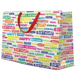 Outlet Paw Torba prezentowa BIRTHDAY WISHES HORIZONTAL 33,5x26,5 cm