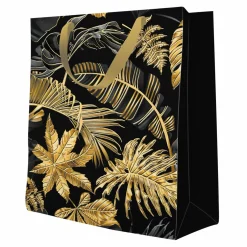 Online Paw Torba prezentowa PREMIUM GOLD LEAVES MEDIUM 20x26 cm