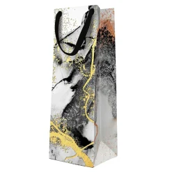 Clearance Paw Torba prezentowa PREMIUM MARBLE BOTTLE 12x37 cm