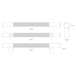 Uchwyty Standardowe^Uchwyt PORTO RYF 18,2 cm czarny