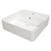 Hot Deante Umywalka ceramiczna nablatowa biała SQUERE 42 cm