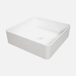 Hot Deante Umywalka ceramiczna nablatowa biała SQUERE 40,5 cm