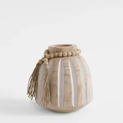 Sale inny Wazon drewniany etno 19 cm