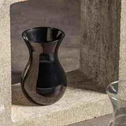 Wazony^Wazon szklany czarny ASTA 18 cm
