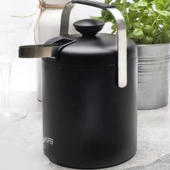 Sale Wiaderko do lodu ze szczypcami czarne LUGO 1,3 l