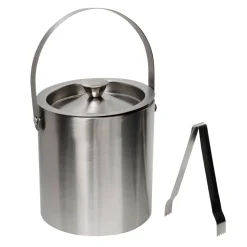 Akcesoria Do Wina I Drinków^Wiaderko metalowe do lodu ze szczypcami