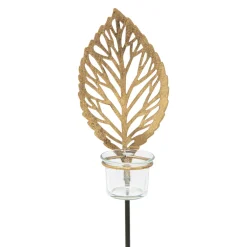 Świecznik metalowy LIŚĆ na 1 tealighta 45 cm