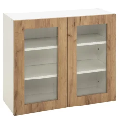 Szafki Kuchenne^Witryna BASIC PLUS BP/G80W dąb craft złoty