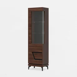 New Furni Home Witryna z czarnym dekorem VERO lewa