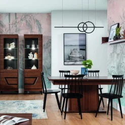 New Furni Home Witryna z czarnym dekorem VERO lewa