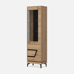 Online Furni Home Witryna z czarnym dekorem KRIS prawa