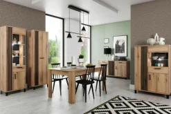 Clearance Furni Home Witryna z lamelami NOEL
