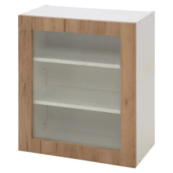 Sale Witryna z oświetleniem BASIC PLUS BP/G60W/WL dąb craft złoty