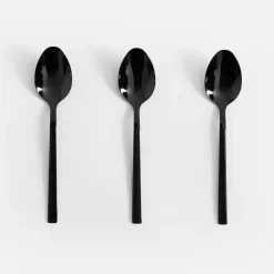 inny Łyżeczka do herbaty PIANO SHINY BLACK, 3 sztuki