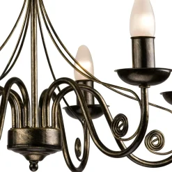 inny Żyrandole|Lampy Wiszące^Żyrandol świecznikowy retro czarno-złoty DONATO