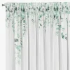 Online Eurofirany Zasłona do salonu biało-zielona BETSY 350x250 cm