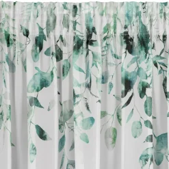 Online Eurofirany Zasłona do salonu biało-zielona BETSY 350x250 cm