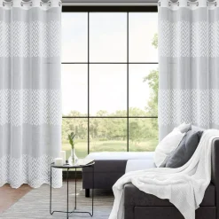 Outlet Eurofirany Zasłona na przelotkach biała ESTERI 140x250 cm